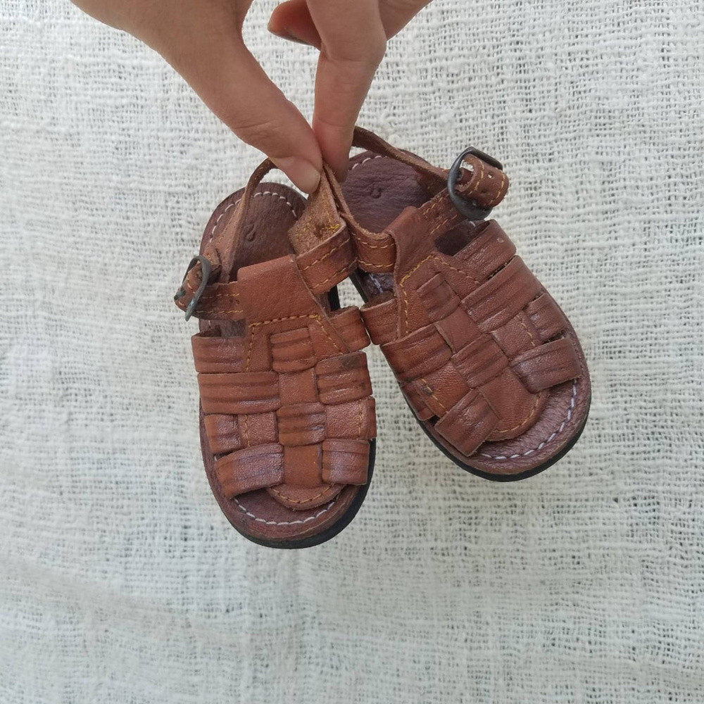 Leather Mexican Huaraches Sandals Unisex Baby